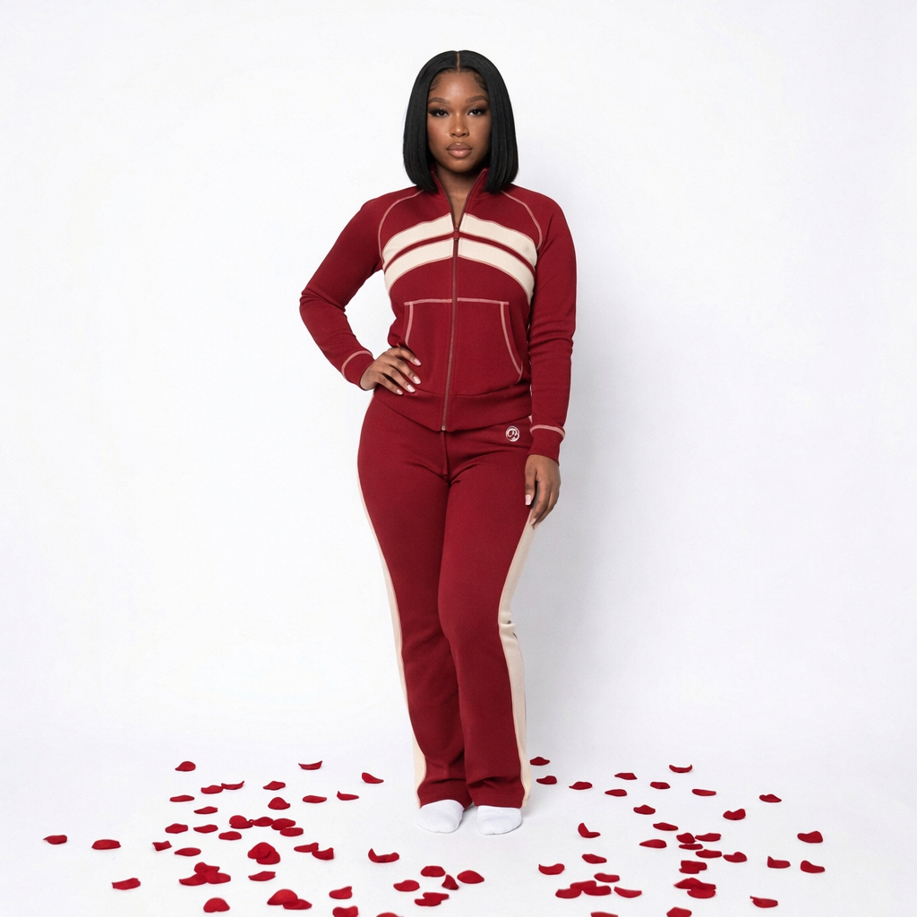 Red Velvet Waffle knit