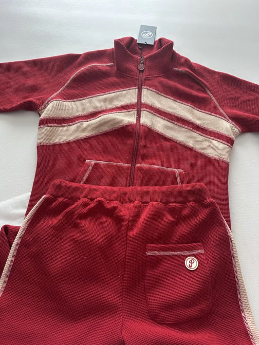 Red Velvet Waffle knit