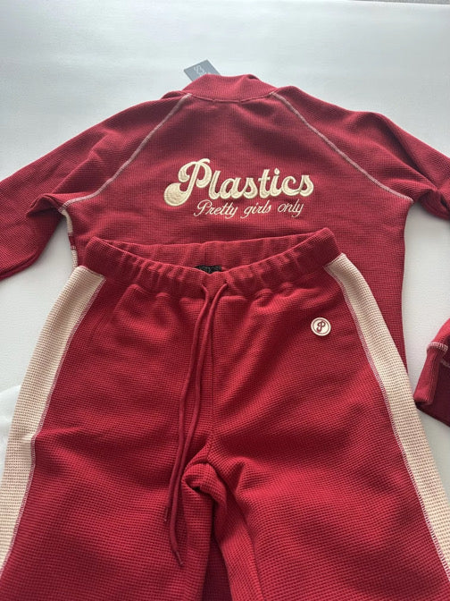 Red Velvet Waffle knit