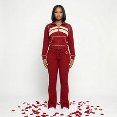 Red Velvet Waffle knit